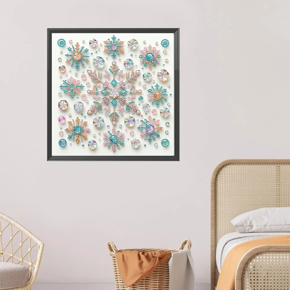 Snowflake1 - Partial Special Shaped Drill Diamond Painting Kits (Canvas|30*30cm)