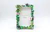 Flower DIY Building Block Photo Frame Kit,Creative Handmade Assembled Photo Frame Handmade Craft Gift Home Tabletop Display Decor