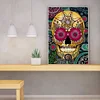 (5 Sizes) Flower Skull-Full Square Diamond Painting