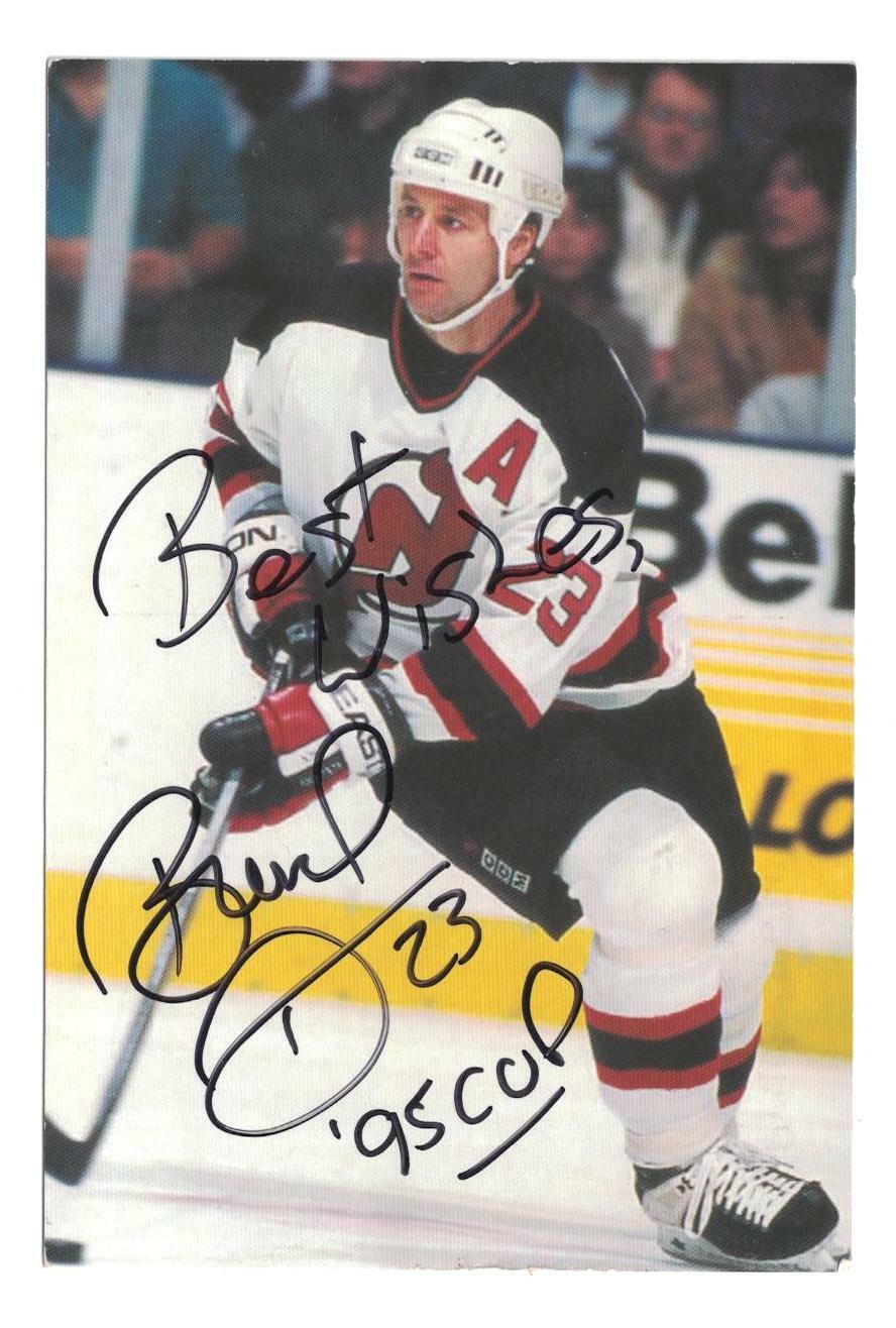 Bruce Driver Signed Autographed 4 x 6 Photo Poster painting Postcard New Jersey Devils