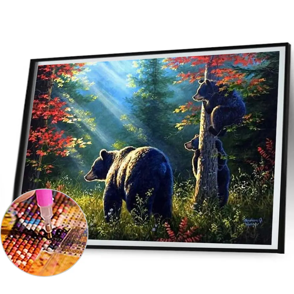 Diamond Painting - Full Square Drill - Brown Bear(Canvas|50*40cm)