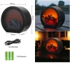Simulation Fireplace Creative Small Ornaments Home Soft Decoration Crafts Candlestick Simulation Decoration LED Charcoal Flame Wind Lamp