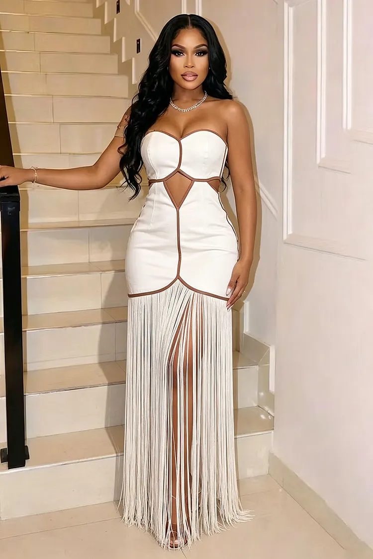 slit cut bodycon dress Reversible Out trend_long-sleeve Color::#27-Forest Cut-Out Long Prom Dress