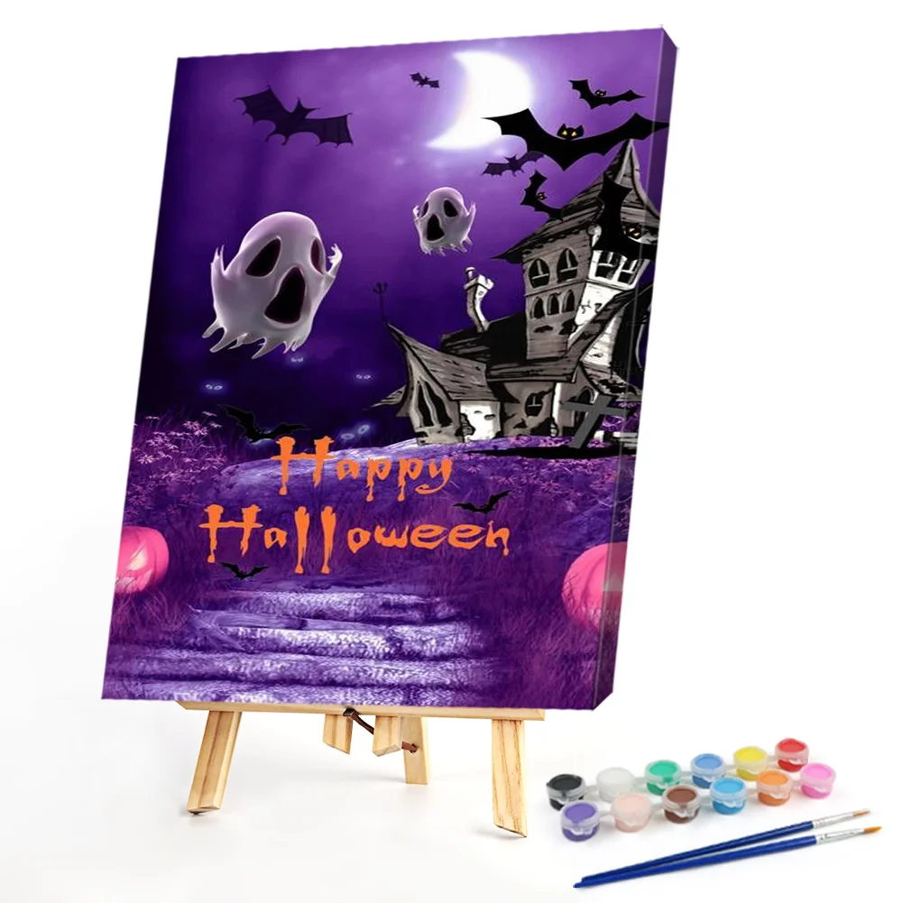 Halloween House Ghost - Paint By Numbers(40*50CM)