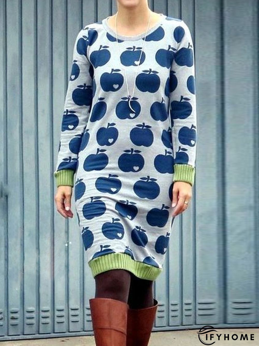 Casual Printed Knitting Dress | IFYHOME