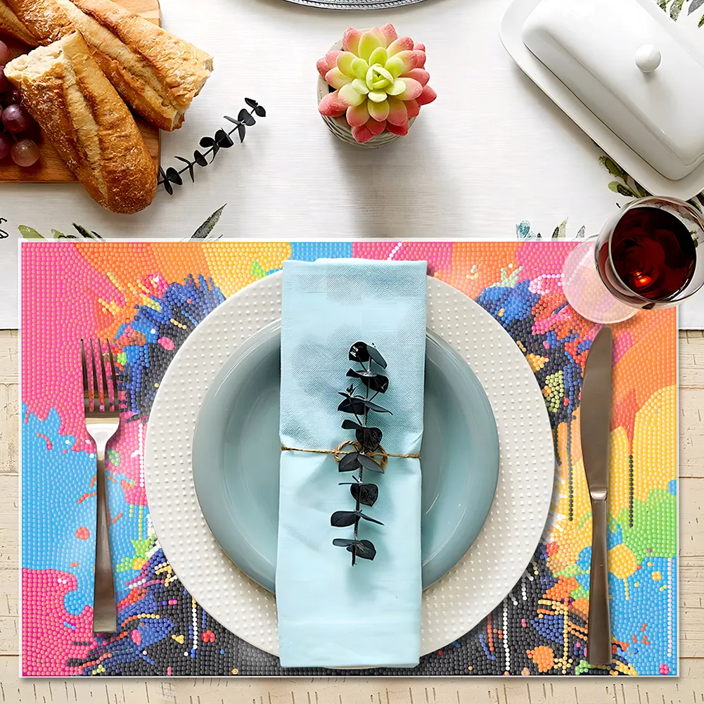 DIY Panda Diamond Painting Placemat Heat Resistant Diamond Art Table Mat
