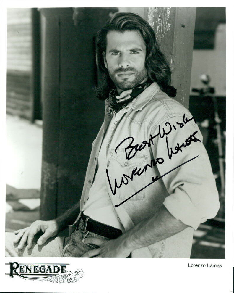 Lorenzo Lamas signed 8x10 Photo Poster painting COA