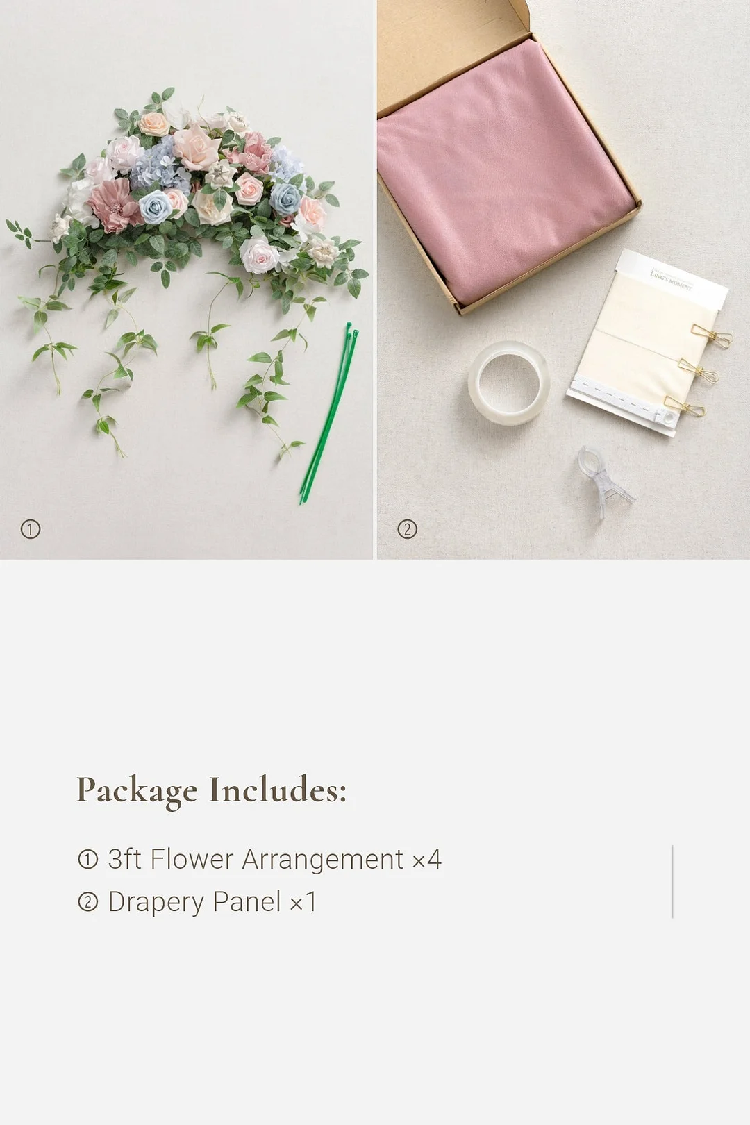 Flower Arrangements for Arch Decor in English Pastel