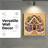 (25x25cm)DIY Pearl Painting Xmas Framed Handmade Pearl Material Art Kit Living Room Decor