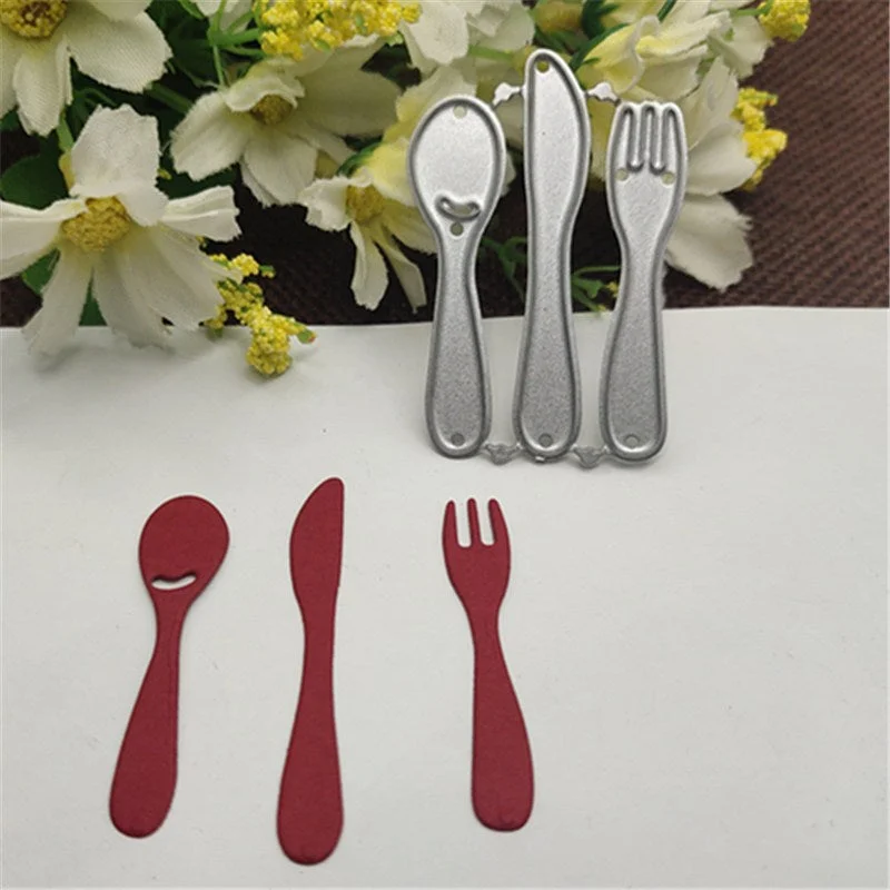 Knife and fork spoon Metal Cutting Dies for DIY Scrapbooking Album Paper Cards Decorative Crafts Embossing Die Cuts