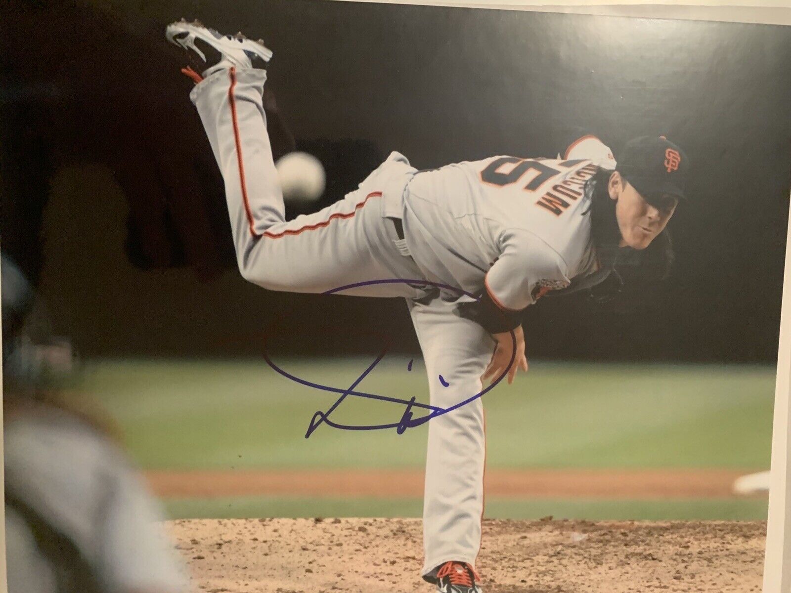 tim lincecum Signed Auto 8x10 Pic Photo Poster painting Giants