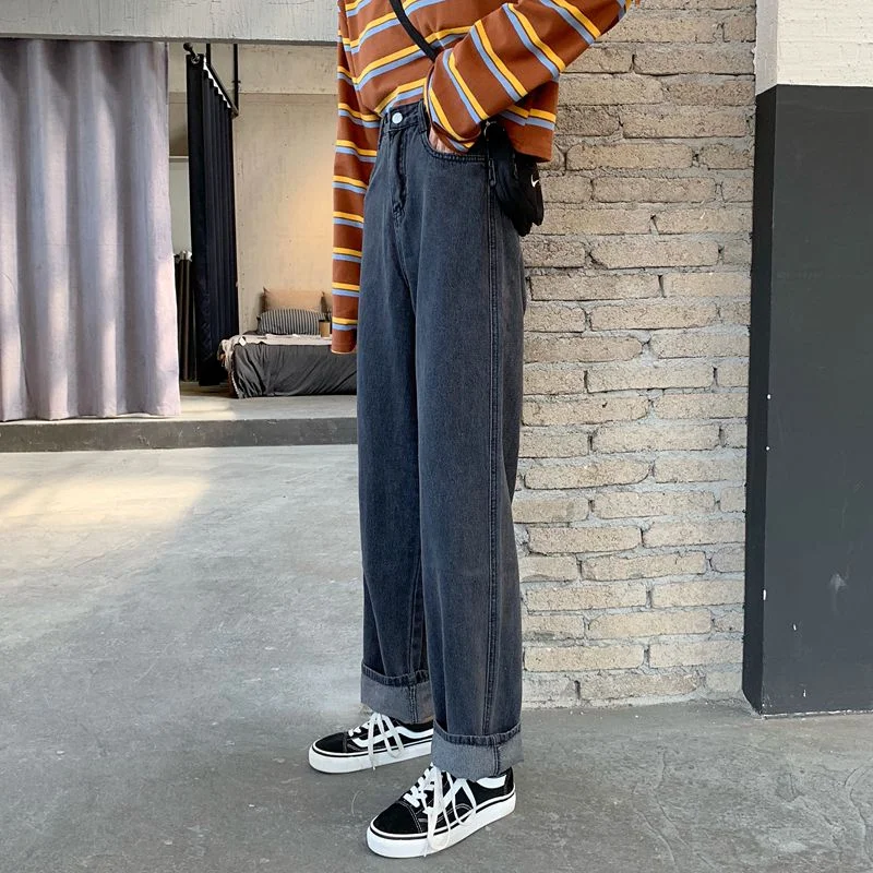 High Waist Jeans Women Black Boyfriend Denim Trousers for Womens Streetwear Vintage Korean Fashion All Match Loose Soft Elastic