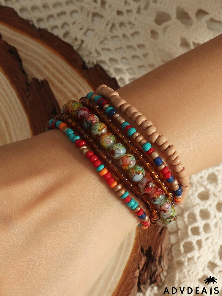 6pcs Beaded Bracelet