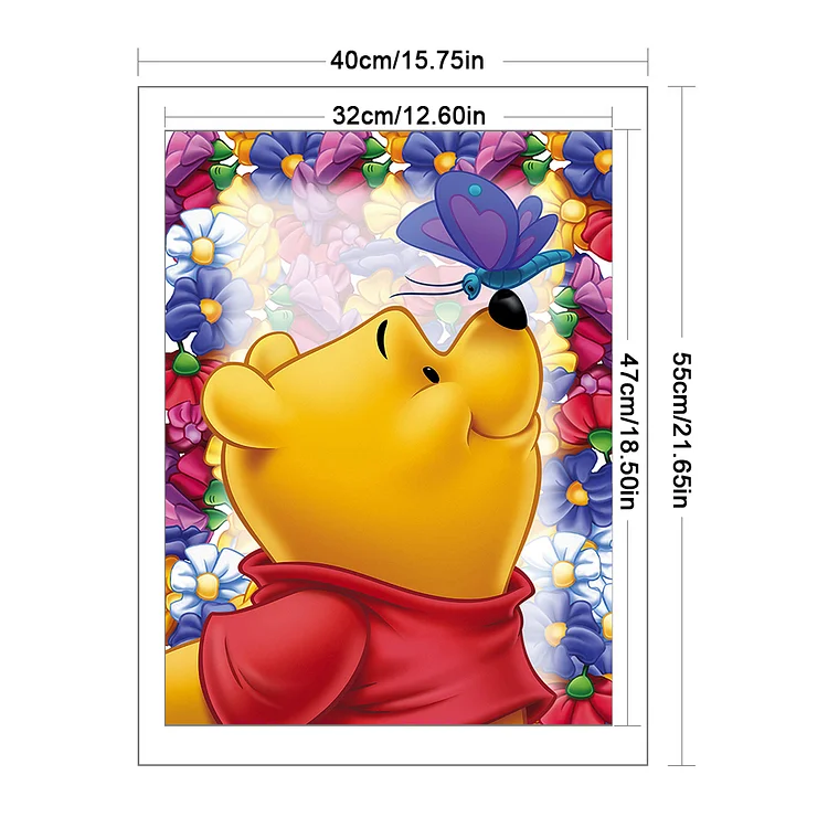 Glass Painting Winnie The Pooh 30*40cm(canvas) full round drill diamond  painting