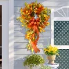🔥HOT SALE 🍁French Berries orange brown swag wreath-mysite-Adracos