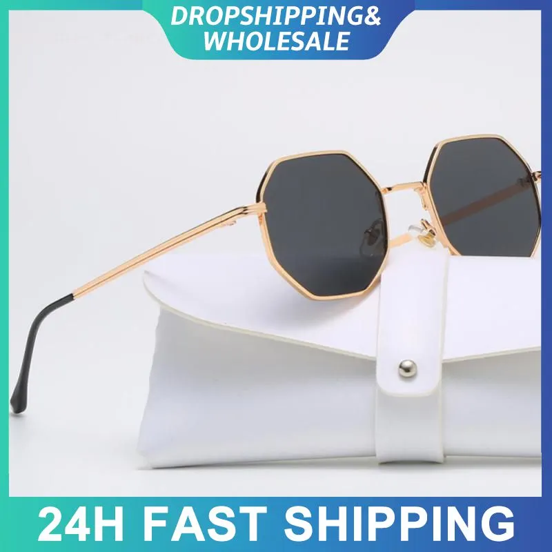Versatility Rimless Luxury Polygon Sunglasses Women Man Versatile Rimless Vintage Classic ...