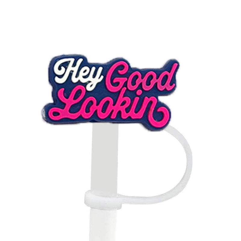Cute Letter Silica Gel Straw Mouthpiece 1 Piece