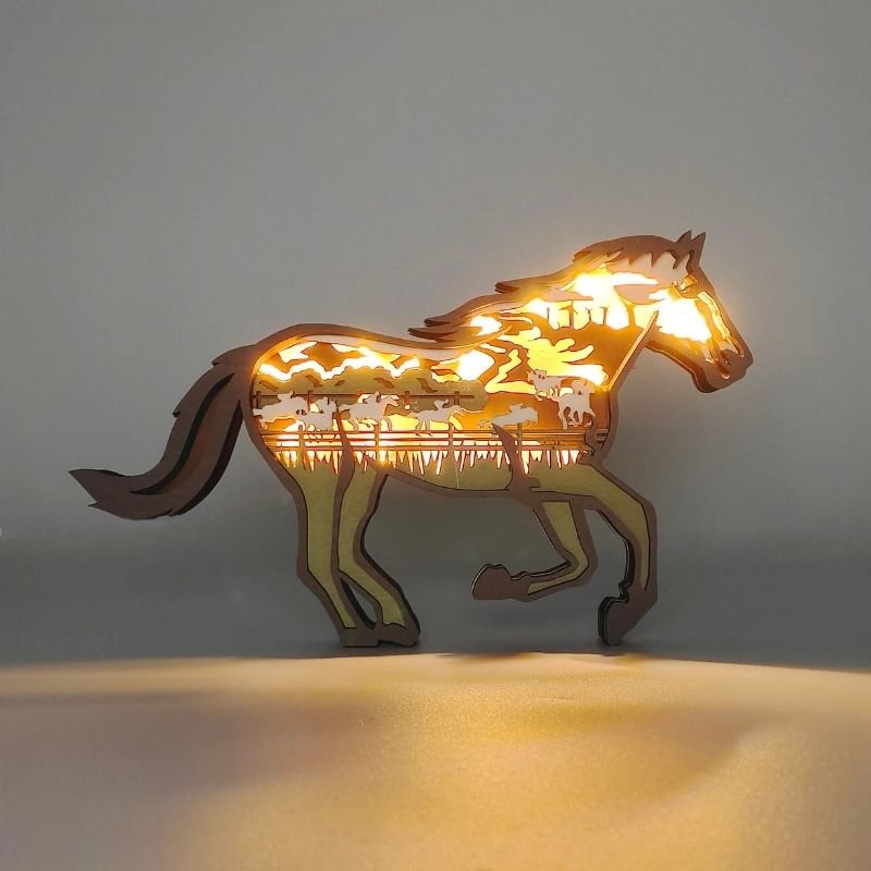 WoodyOrnament Pommel horse Carving Handcraft Gift
