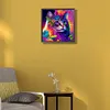 Colorful Cat-Full Round Diamond Painting 30*30CM