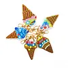 5pcs DIY Full Drill Diamond Paintng Special-shaped Icecream Keychains Kit