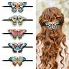 5pcs DIY Handmade Creative Mandala Pattern Wooden + PU Leather Daily Wear Hair Accessories Hair Clips Diamond Painting Artwork Kits