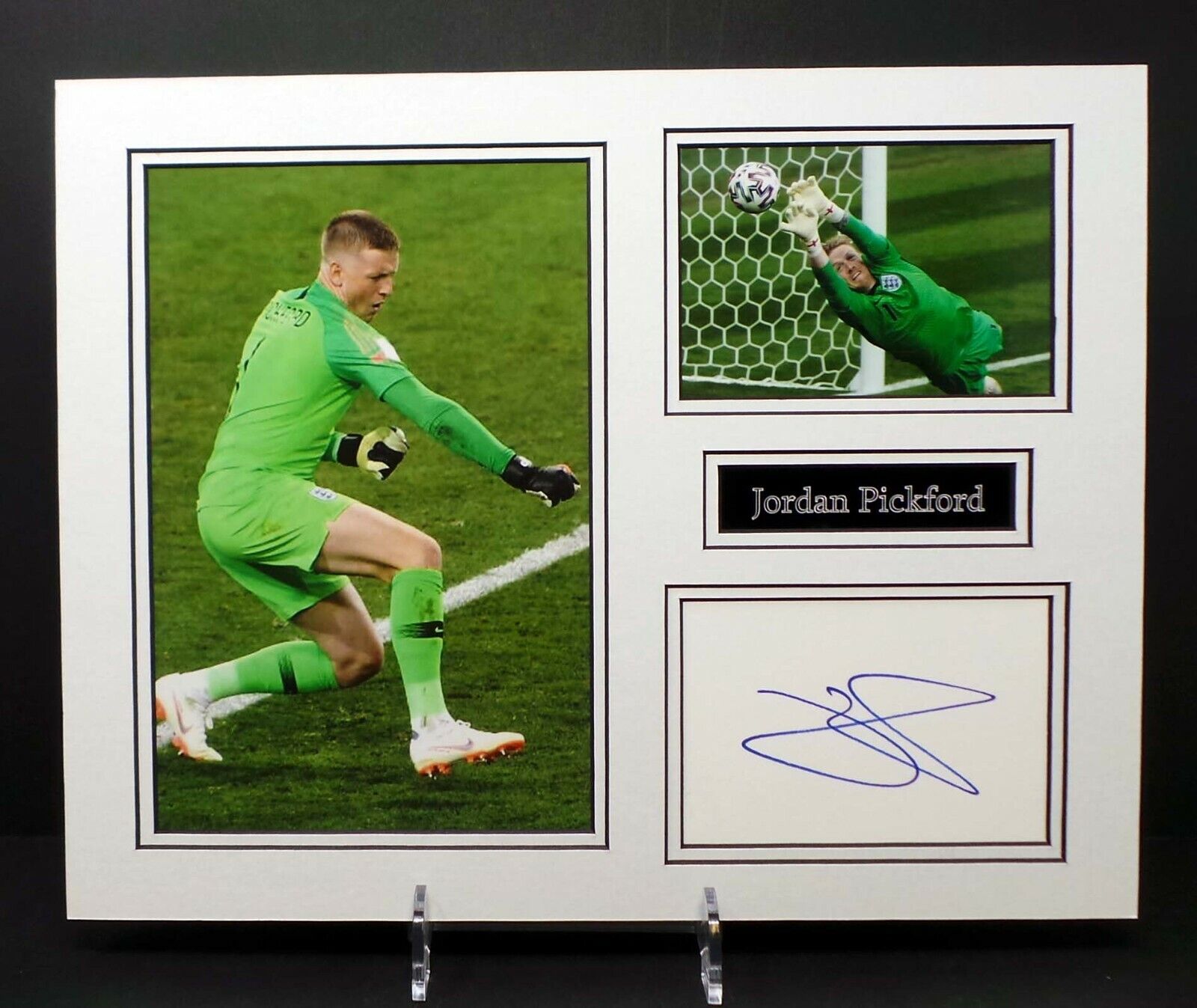 Jordan PICKFORD Signed Mounted Photo Poster painting Display 1 AFTAL RD COA ENGLAND Goalkeeper