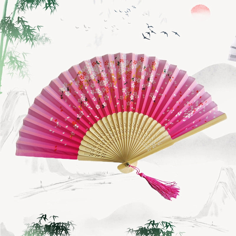 Antique Fan Folding Fan Men’s And Women’s Classical Dancing Fan Ancient Costume Performance Photography Hanfu Props Chinese Style Handmade Folding Fan