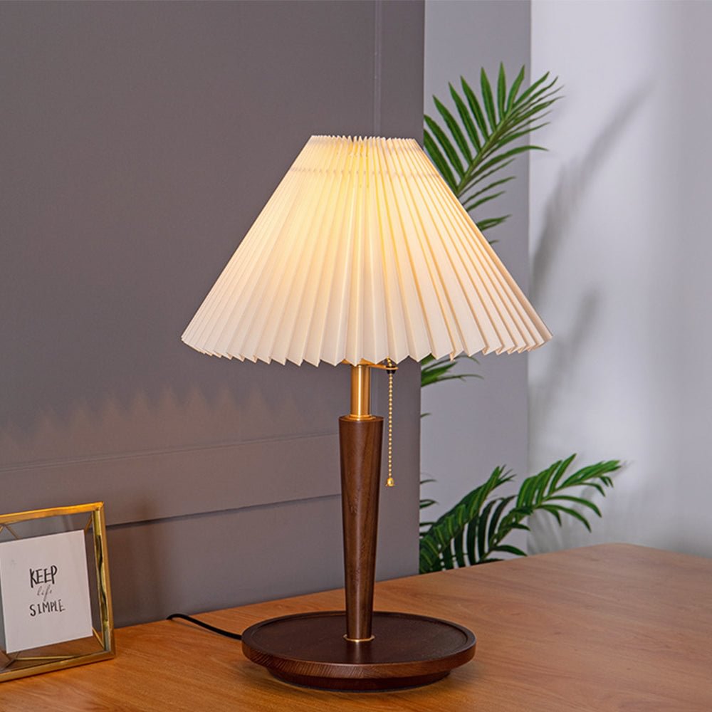 Nordic Pleated Table Lamp For Bedside