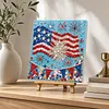 Framed American Flag - DIY Button Art Painting Kit for Creativity DIY Pearl Dot Crafts for Gift Home Wall Decor 30*30CM