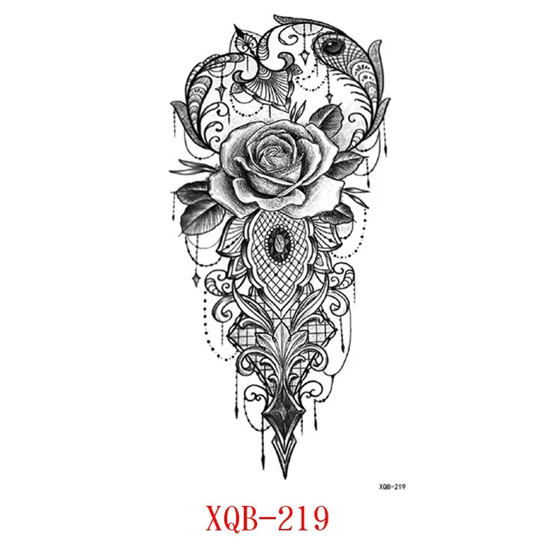 Sdrawing Flower Fake Tattoo Sticker for Women Birds Peony Temporary Tattoos DIY Water Transfer Tatoos Girls Tattoo for Men Sleeve