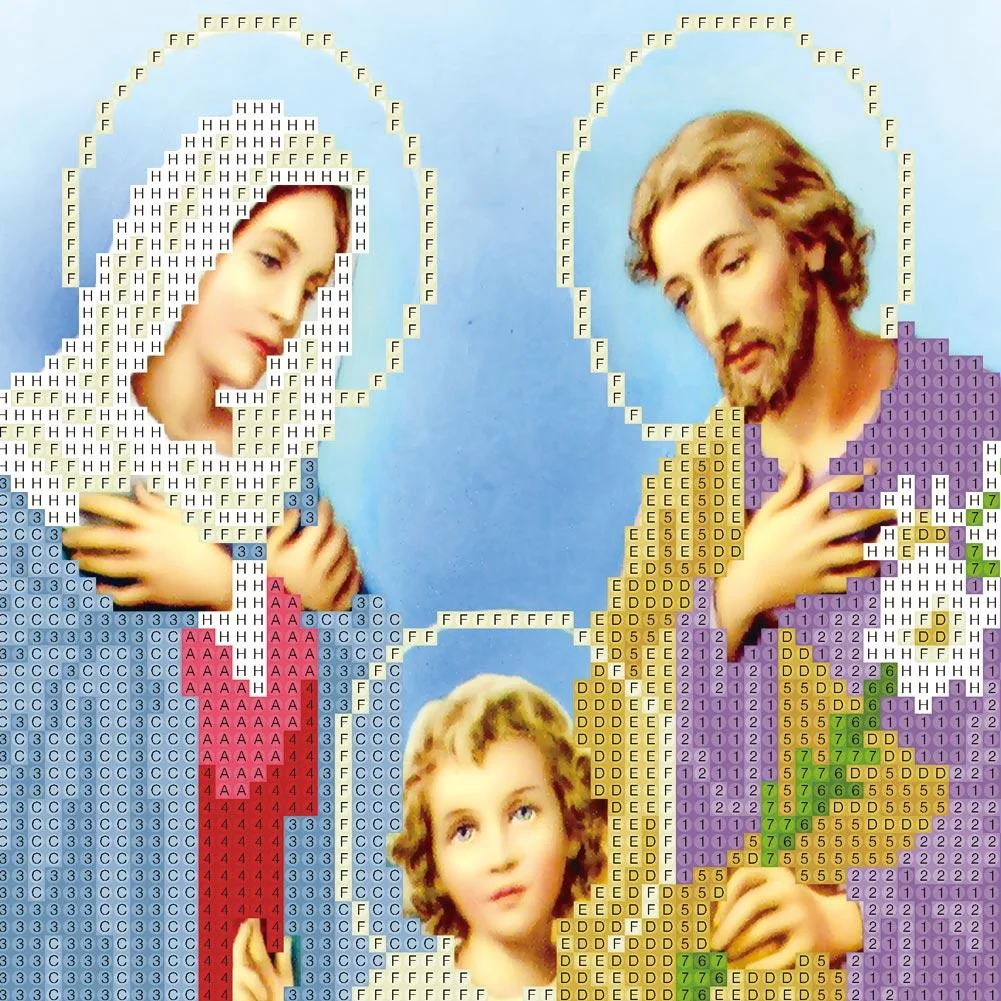 Round Diamond Painting 40x30cm - Religious Figures