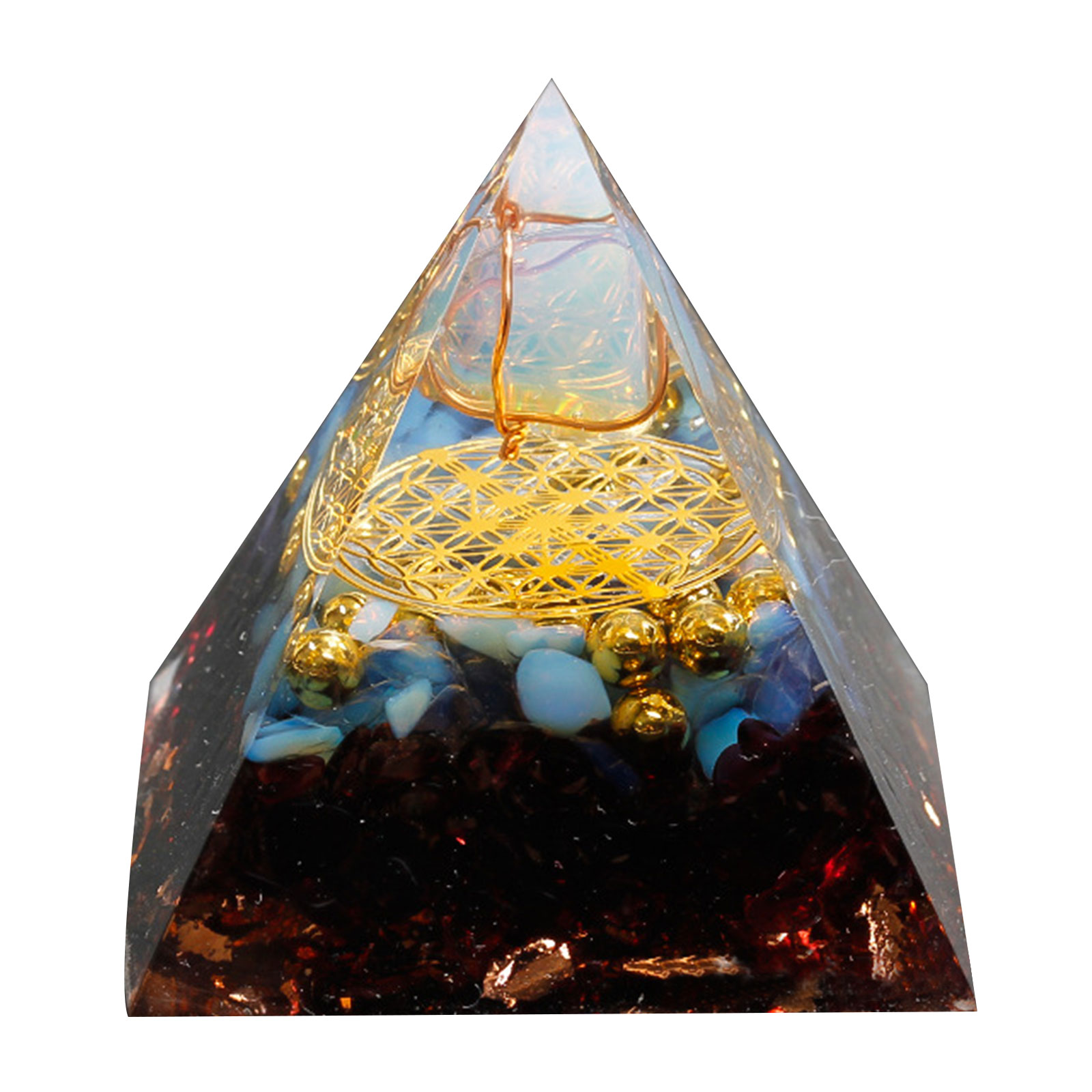 

6cm Natural Orgonite Pyramid Chakra, 501 Original