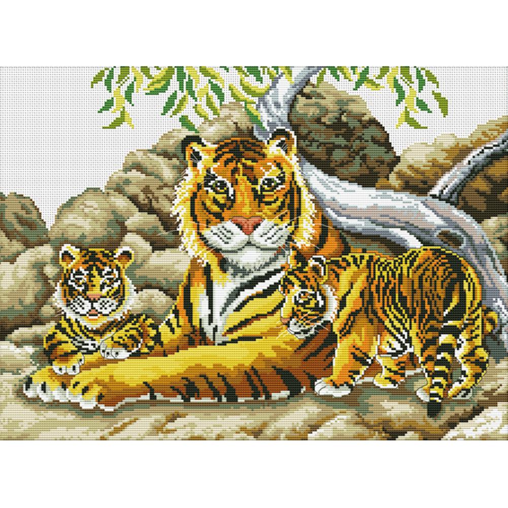 

Siberian Tiger - 11CT Stamped Cross Stitch - 61*47cm, 501 Original