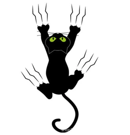 Lovely Three Black Cat DIY Wall Stickers Animal Room Decoration personality Vinyl Wall Decals 30*20CM