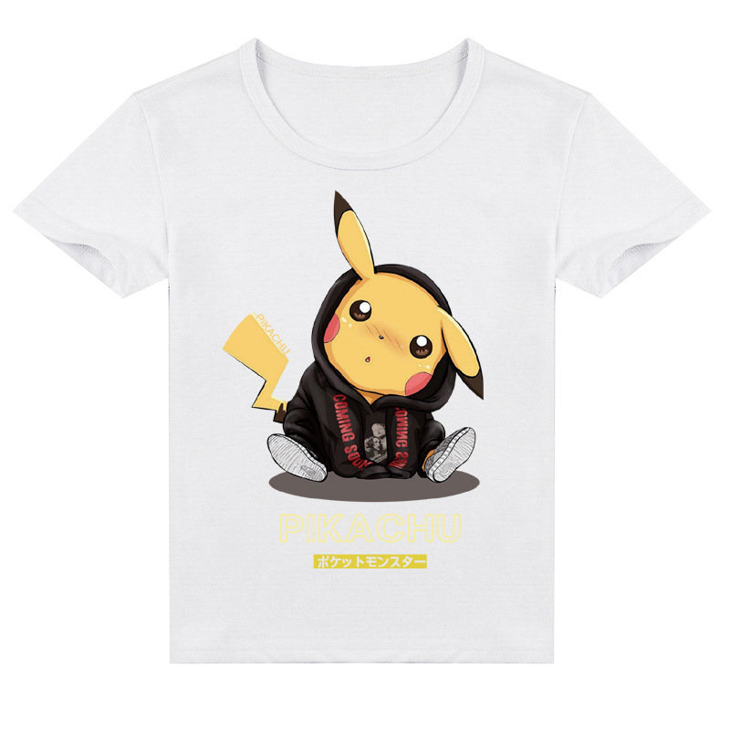 Mayoulove Pikachu T-Shirt - Cute Pokemon Graphic Tee for Kids - Perfect for Fans of Pikachu and Pokemon - Soft and Comfortable Fabric - Ideal for Boys and Girls - Available in Multiple Sizes-Mayoulove