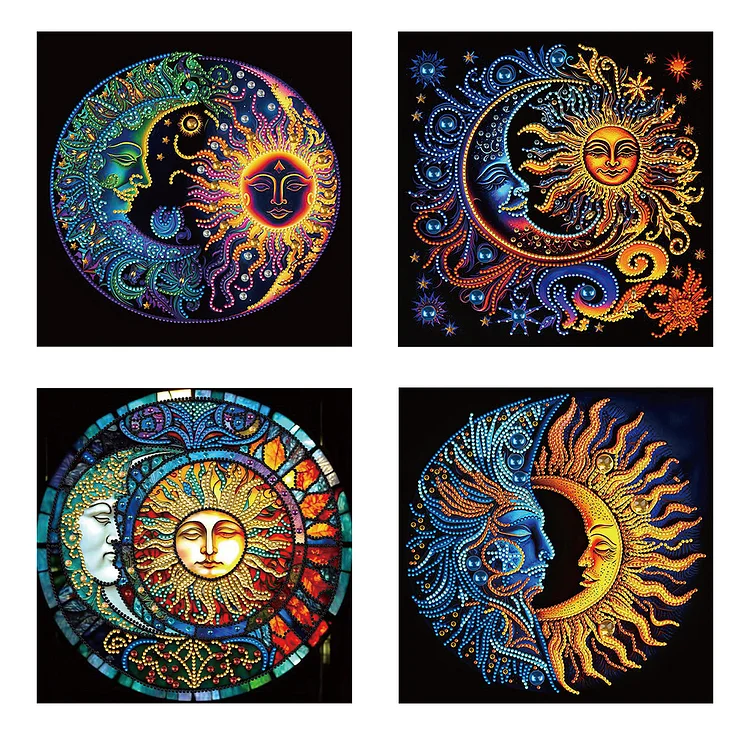 Sun Moon Mandala - Partial Drill - Special Diamond Painting(30*30cm)