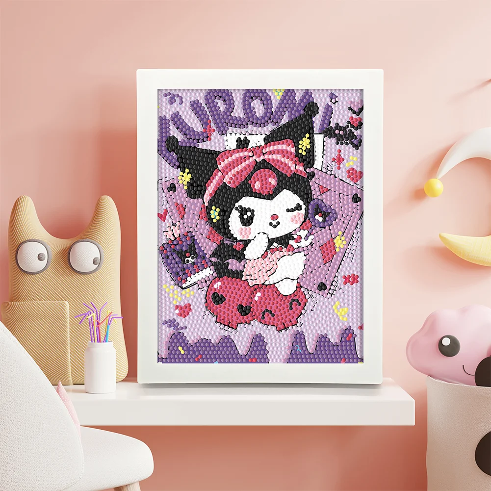 Diamond Painting - Full Round Drill - Kuromi(Canvas|15*20cm)【with Plastic Frame】