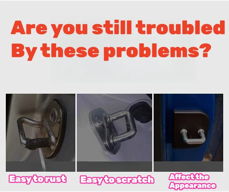 Stainless steel car door lock protection cover anti-rust decorative cover（4PCS）