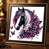 Pink Butterfly Horse 5D DIY Diamond Art Painting Kit Partial Drill 30x30cm