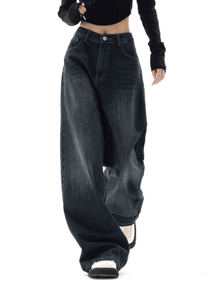 Toloer Vintage Blue 90s Boyfriend Jeans-Outfit Ideas