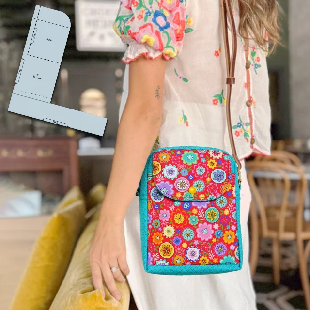 Sewing Easy Crossbody Bag Template - With Instructions