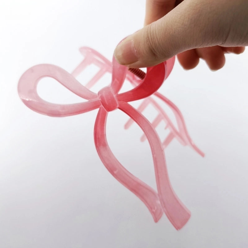Women's Sweet Bow Knot Plastic Hollow Out Hair Claws2