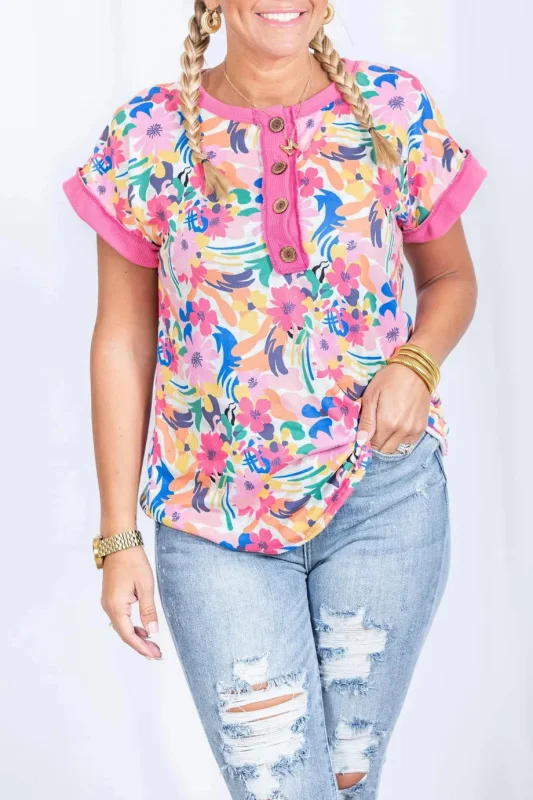 Floral Short Sleeve Top