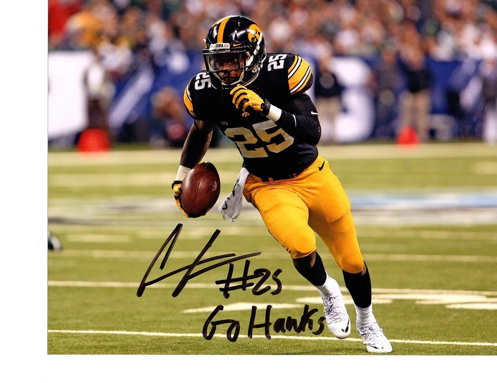 Akrum Wadley Reprinted autographed signed Photo Poster painting Iowa Hawkeyes GO HAWKS!