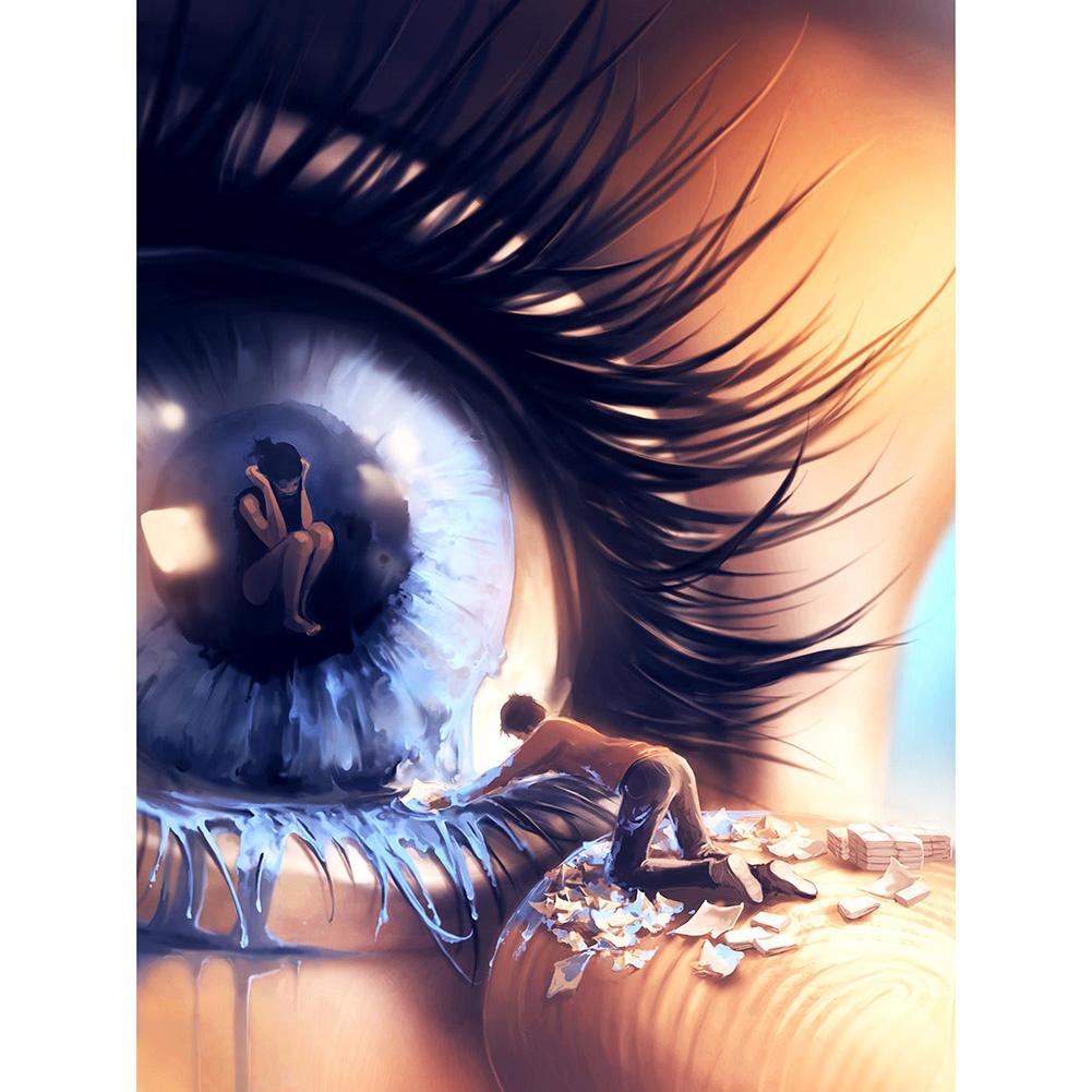 

30*40CM-Sad Eye Story-Round Drill Diamond Painting, 501 Original