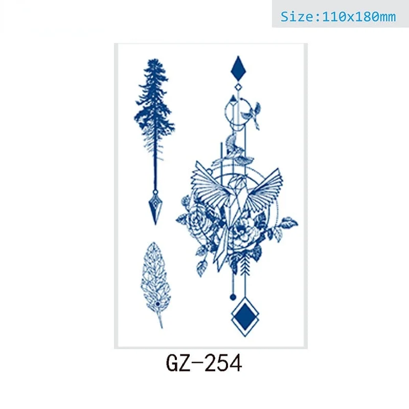 Juice tattoo stickers Net celebrity tattoo stickers lasts 15 days Herbal semi-permanent tattoo stickers