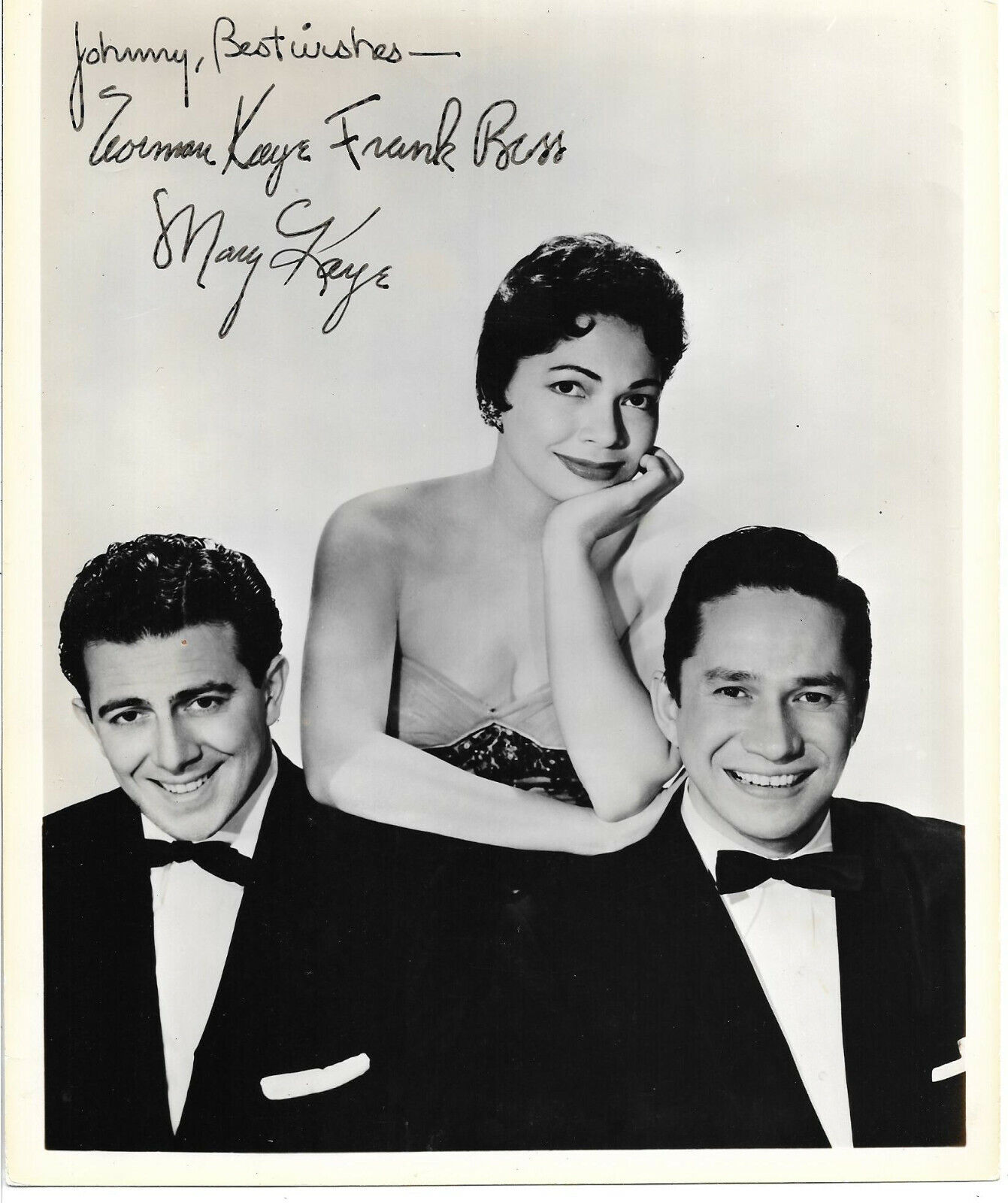 Mary Kaye Trio Authentic Signed 8x10 Vintage Photo Poster painting Autograph, Norman, Frank Ross