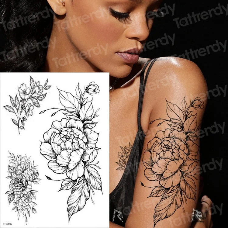 sketches tattoo designs sexy tattoo back black mehndi stickers horse rose tattoo waterproof temporary tattoos for women body art
