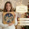 Christmas Eve Framed Pearl Painting Kit 25x25cm for Adults