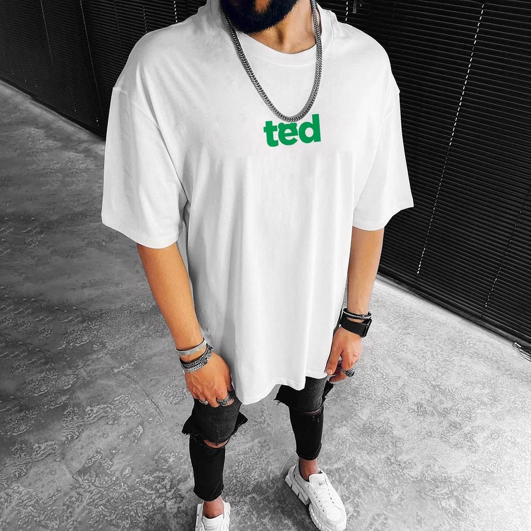 Men's Oversized Fashion Print T-Shirt